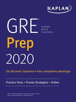 cover image of GRE Prep 2020